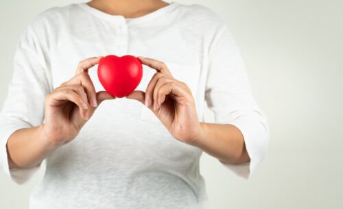 Image of a person holding a heart